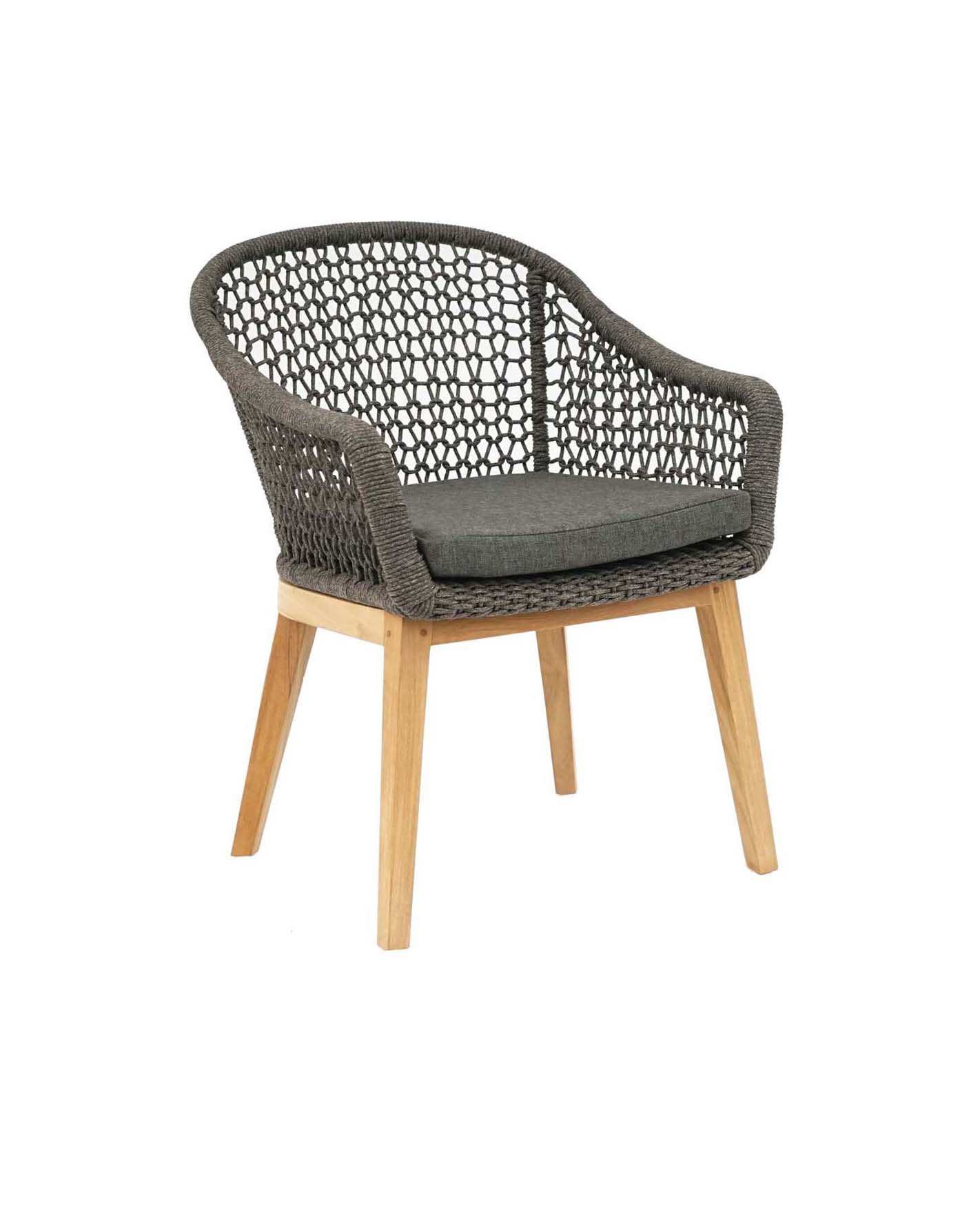 Carla Dining Chair Teak/Rope inkl. Kissen