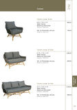 Carmen 3er Lounge Sofa Teak/Rope inkl. Kissen