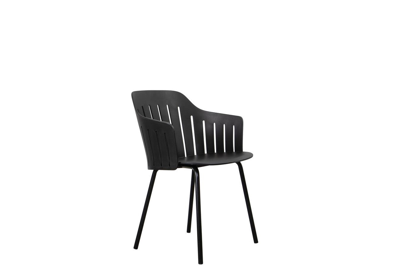 Choice Sessel black mit Gestell 4 Beine Stahl verzinkt schwarz stapelbar