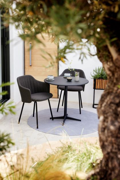 Choice Sessel black mit Gestell 4 Beine Stahl verzinkt schwarz stapelbar