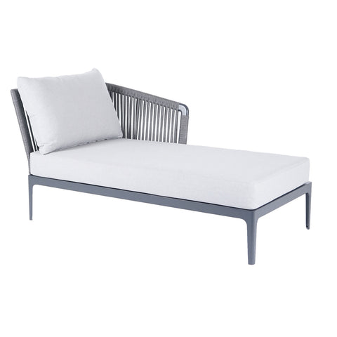Cord Lounge Chaiselongue rechts, Alu anthrazit inkl. Premium Kissen
