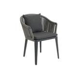 Cord Dining Sessel, Alu anthrazit, Stringflex grey