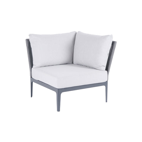 Cord Lounge Eckmodul, Alu anthrazit inkl. Premium Kissen