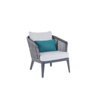 Cord Lounge Sessel, Alu anthrazit inkl. Premium Kissen sooty