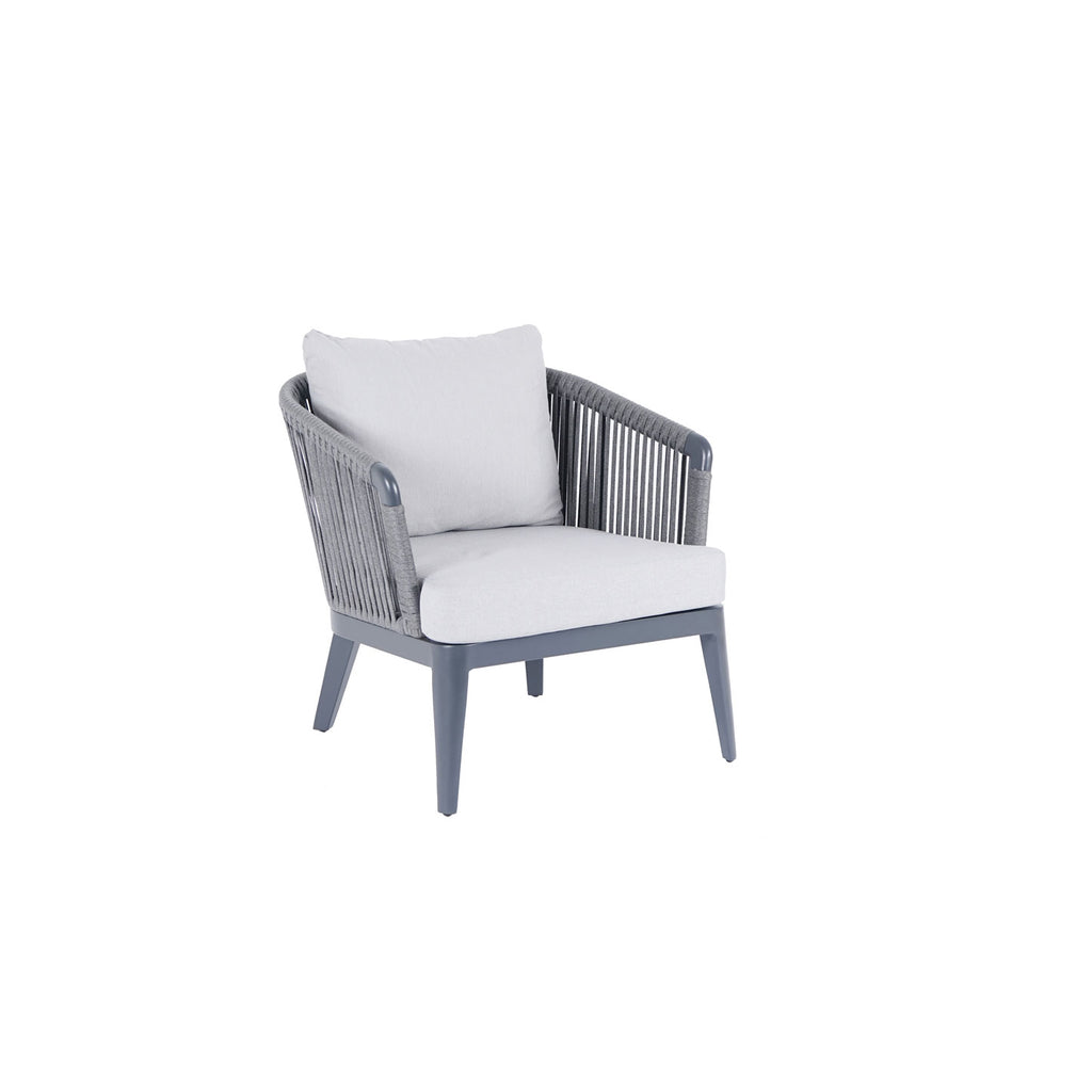 Cord Lounge Sessel, Alu anthrazit inkl. Standard Kissen