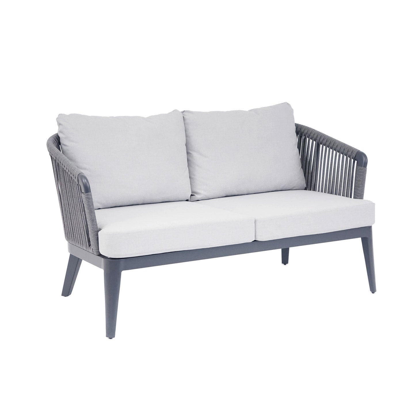 Cord Lounge Sofa 2-Sitzer, anthrazit inkl. Premium Kissen sooty
