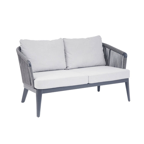Cord Lounge Sofa 2-Sitzer, anthrazit inkl. Standard Kissen