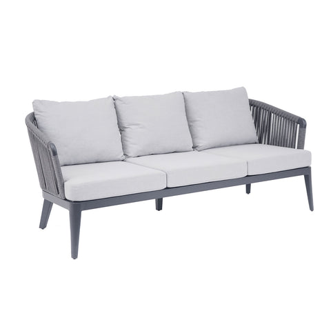 Cord Lounge Sofa 3-Sitzer, anthrazit inkl Standard Kissen