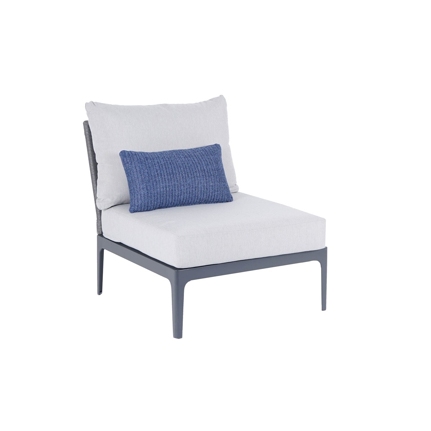 Cord Lounge Mittelmodul, Alu anthrazit inkl, Standard Kissen