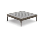 MU Kaffeetisch 90 x 90 cm Geflecht vulcano mit Tischplatte HPL black pepper