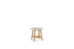 MBRACE Beistelltisch, Ø50cm, Teakgestell, Farbe chalk
