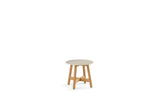 MBRACE Beistelltisch, Ø50cm, Teakgestell, Farbe chalk