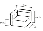Mare Eckmodul  90 x 90 cm