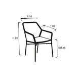 Faro Stapelsessel, Alu anthrazit, sling taupe
