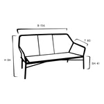 Faro ROPE Lounge 2er Sofa, Alu Rope dark grey