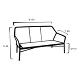 Faro ROPE Lounge 2er Sofa, Alu Rope dark grey