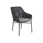 Faro Stapelsessel, Alu anthrazit, Batyline black