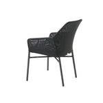 Faro Stapelsessel, Alu anthrazit, Batyline black