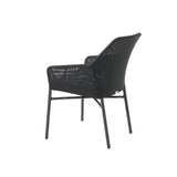 Faro Stapelsessel, Alu anthrazit, Batyline black