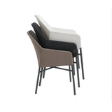 Faro Stapelsessel, Alu anthrazit, Batyline black