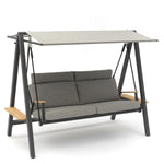 Free Hollywoodschaukel Aluminium mit Teak