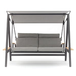 Free Hollywoodschaukel Aluminium mit Teak