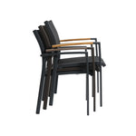 Kreta Comf. Lowback Teak-AL Alu taupe/Baty quarz