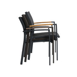 Kreta Comf. Lowback Teak-AL Alu taupe/Baty quarz