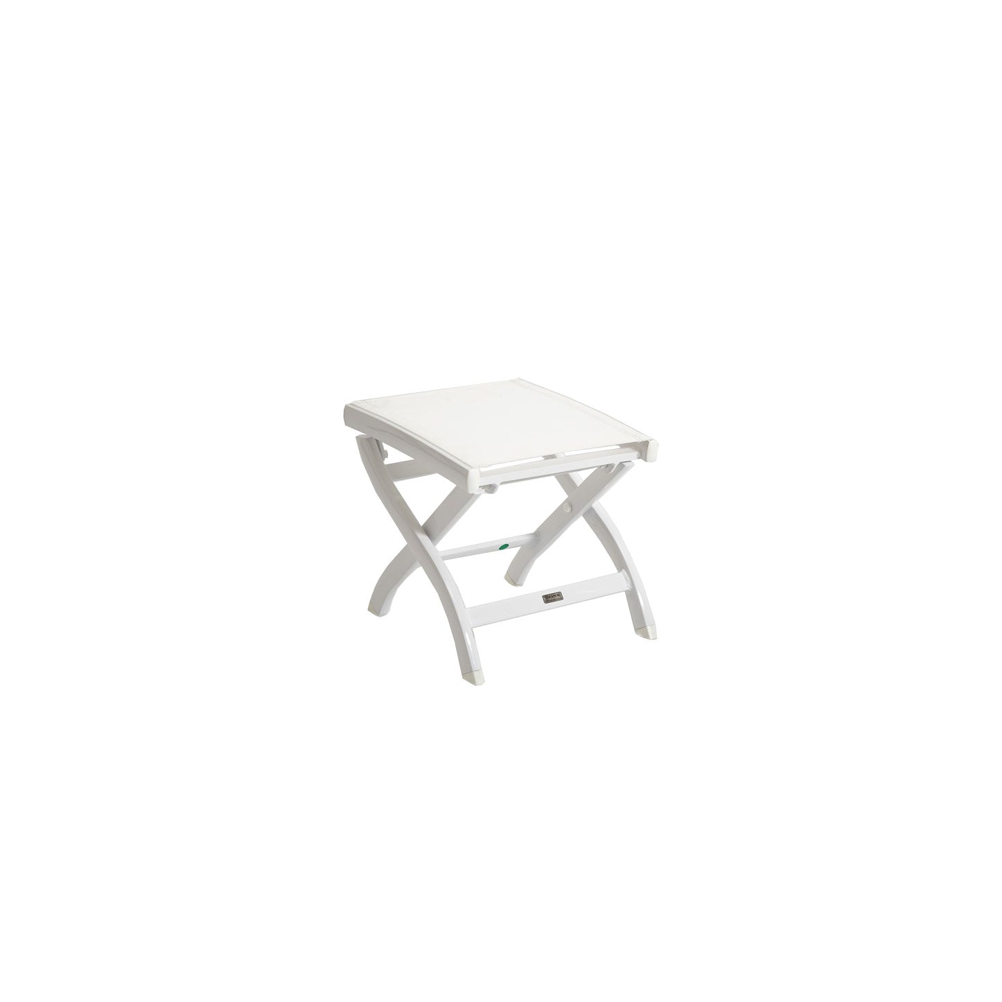 Kreta Fußhocker Alu weiss/Baty weiss