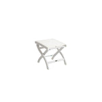 Kreta Fußhocker Alu weiss/Baty weiss
