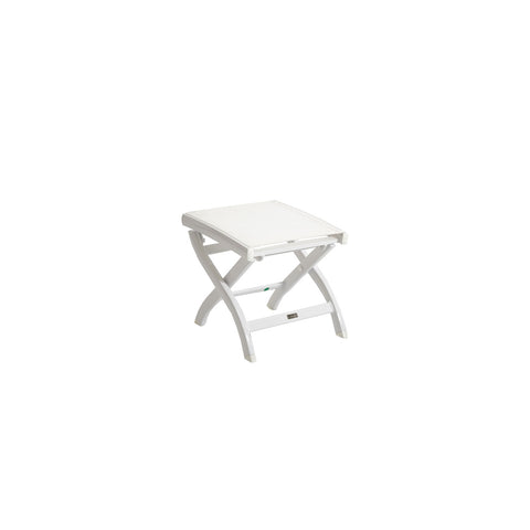 Kreta Fußhocker Alu weiss/Baty weiss