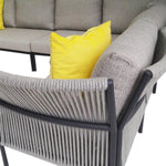 Linus Mittelmodul Rope light grey inkl. Kissenset