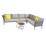 Linus Rechtsmodul 2 Sitzer Rope light grey inkl. Kissenset