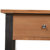 Merlot Beistellwagen Edelstahl mit Teakholz 10331