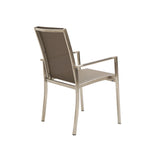 Modica Stapelsessel Alu-AL Edelstahl/taupe