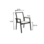 Montreal Stapelsessel, Alu anthrazit, Textilene black