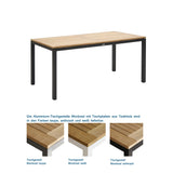 Montreal Ausziehtisch 130/190x80 Alu weiß/Teak