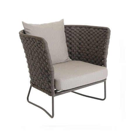 Provence Lounge Sessel, taupe, Rope taupe inkl Standard Kissen