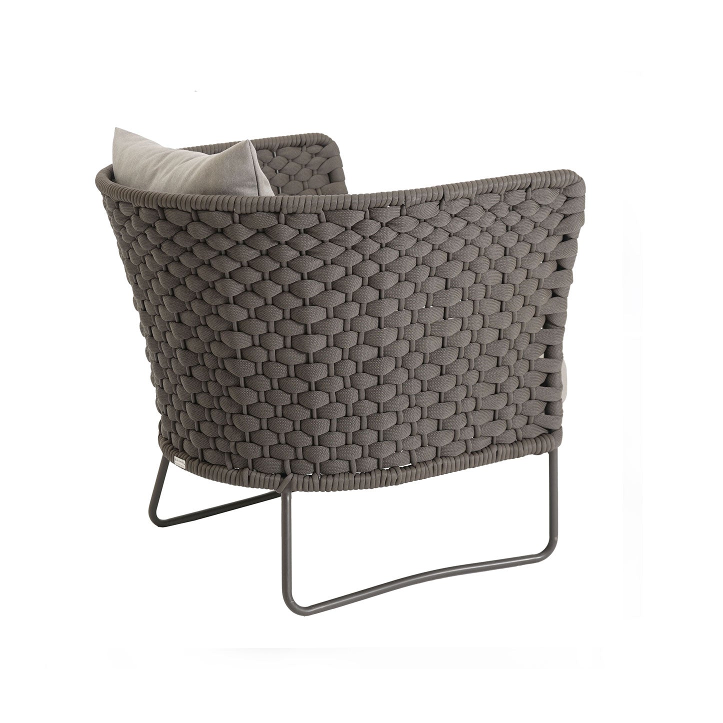 Provence Lounge Sessel, taupe, Rope taupe inkl Premium Kissen