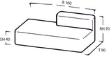 Mare Chaiselongue rechts 160 x 90 cm