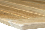 Scandic Tisch Aluminium anthrazit 220 x 100 cm mit Teakholzplatte schweizer Kante