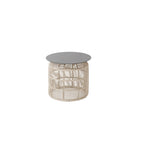 Sia Beistelltisch klein Ø50cm,Alu anthr,Rope beige