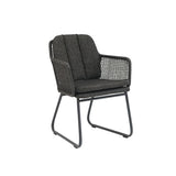 Sia Dining Sessel, Rope light coal inkl. Kissen