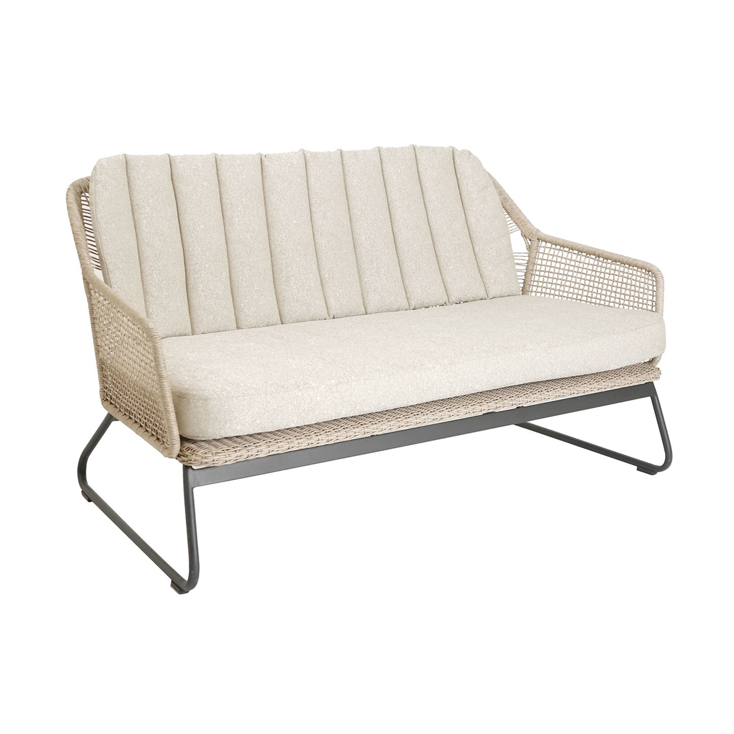 Sia 2er - Loungesofa, Rope beige inkl. Kissen