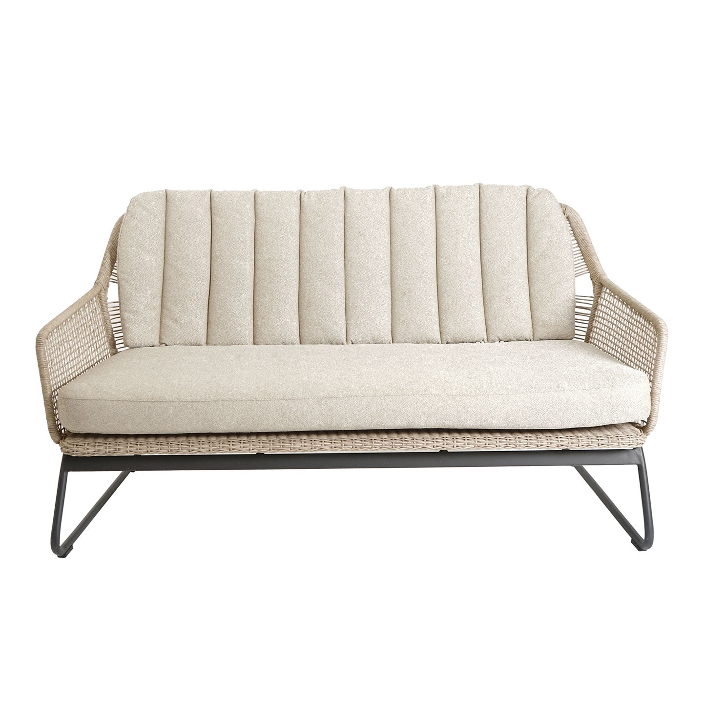 Sia 2er - Loungesofa, Rope beige inkl. Kissen