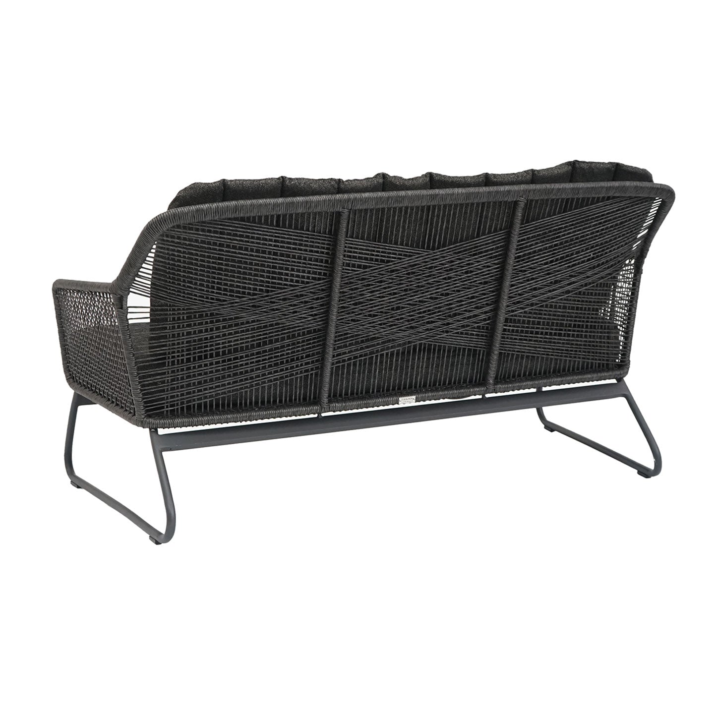 Sia 2er - Loungesofa, Rope light coal inkl. Kissen