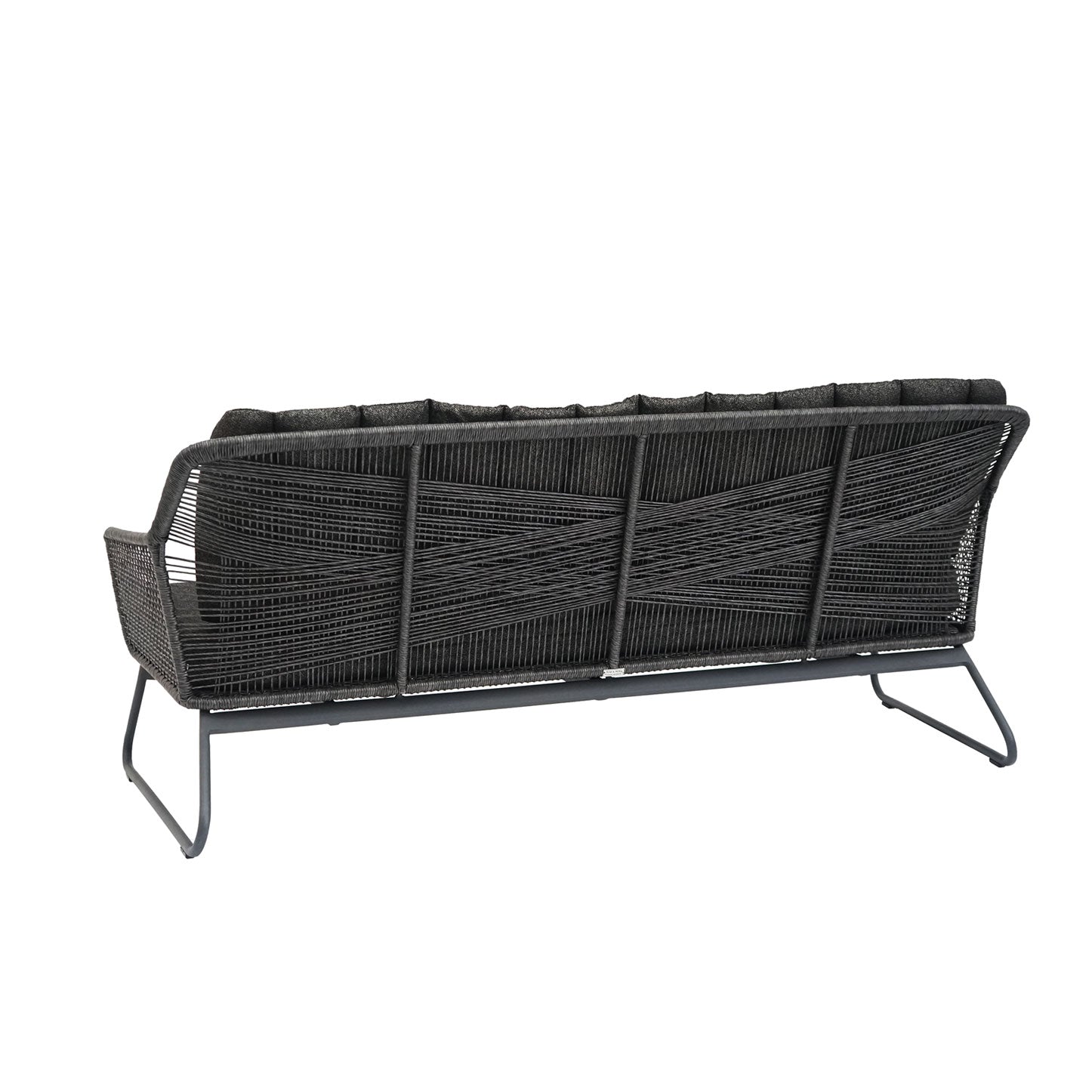 Sia 3er - Loungesofa, Rope light coal inkl. Kissen