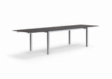 Spezia Keramiktisch 200/340 x 90 cm Edelstahl / Keramik Eiche hell