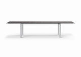 Spezia Keramiktisch 200/340 x 90 cm Edelstahl / Keramik Eiche hell