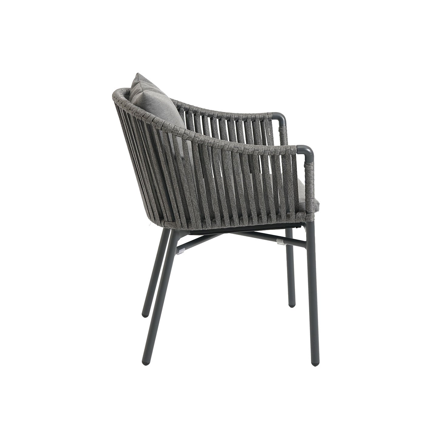 Stripe Dining Sessel, anthrazit, string-flex grey